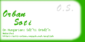 orban soti business card